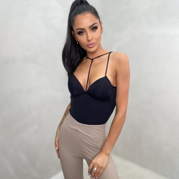 crop top czarny sexowny sklep butik online odzieżowy dla kobiet eko DIVEKO